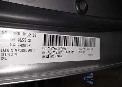 2013 Dodge Challenger Sxt z USA, uszkodzony, nr VIN 2C3CDYAGXDH619903